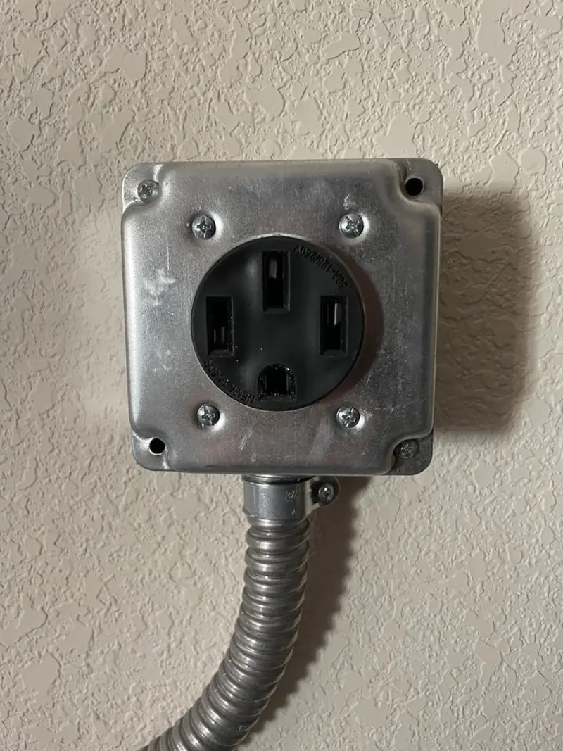 NEMA 14-50 outlet installed for Smart Home Electrical in Mulvane